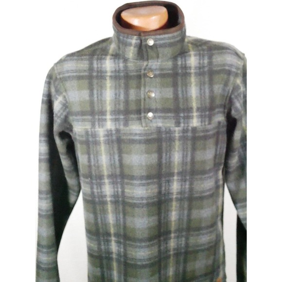 John Wayne Green Gray Fleece Pullover Small Polyester - Picture 4 of 11